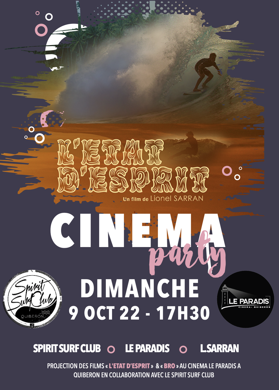 2022 – Soirée Cinéma – L’Etat D’Esprit, un film surf de Lionel SARRAN