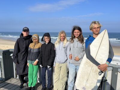 Déplacement d'une partie de la team du spirit surf club sur lacanau